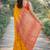 Orange soft silk banarasi jacuard work designer party wear saree with unstitched blouse piece