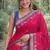Pink soft silk banarasi jacuard work designer party wear saree with unstitched blouse piece