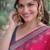 Pink soft silk banarasi jacuard work designer party wear saree with unstitched blouse piece
