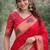 Pink soft silk banarasi jacuard work designer party wear saree with unstitched blouse piece