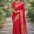 Pink soft silk banarasi jacuard work designer party wear saree with unstitched blouse piece