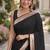 Black soft silk banarasi jacuard work designer party wear saree with unstitched blouse piece