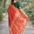 Red soft silk banarasi jacuard work designer party wear saree with unstitched blouse piece