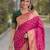 Pink soft silk banarasi jacuard work designer party wear saree with unstitched blouse piece