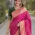 Pink soft silk banarasi jacuard work designer party wear saree with unstitched blouse piece