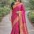 Pink soft silk banarasi jacuard work designer party wear saree with unstitched blouse piece