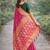 Pink soft silk banarasi jacuard work designer party wear saree with unstitched blouse piece