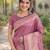 Onion soft silk banarasi jacuard work designer party wear saree with unstitched blouse piece