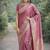 Onion soft silk banarasi jacuard work designer party wear saree with unstitched blouse piece
