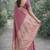 Onion soft silk banarasi jacuard work designer party wear saree with unstitched blouse piece