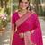 Pink soft silk banarasi jacuard work designer party wear saree with unstitched blouse piece