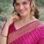 Pink soft silk banarasi jacuard work designer party wear saree with unstitched blouse piece