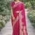 Pink soft silk banarasi jacuard work designer party wear saree with unstitched blouse piece