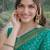 Teal green soft silk banarasi jacuard work designer party wear saree with unstitched blouse piece