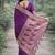 Wine soft silk banarasi jacuard work designer party wear saree with unstitched blouse piece
