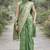Green soft silk banarasi jacuard work designer party wear saree with unstitched blouse piece