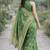 Green soft silk banarasi jacuard work designer party wear saree with unstitched blouse piece