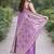 Lavender soft silk banarasi jacuard work designer party wear saree with unstitched blouse piece