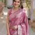 Purple soft silk banarasi jacuard work designer party wear saree with unstitched blouse piece