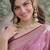 Purple soft silk banarasi jacuard work designer party wear saree with unstitched blouse piece