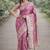 Purple soft silk banarasi jacuard work designer party wear saree with unstitched blouse piece