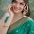 Teal green soft silk banarasi jacuard work designer party wear saree with unstitched blouse piece