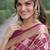 Onion soft silk banarasi jacuard work designer party wear saree with unstitched blouse piece