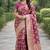 Onion soft silk banarasi jacuard work designer party wear saree with unstitched blouse piece