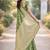 Mehendi soft silk banarasi jacuard work designer party wear saree with unstitched blouse piece