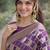 Purple soft silk banarasi jacuard work designer party wear saree with unstitched blouse piece