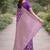 Purple soft silk banarasi jacuard work designer party wear saree with unstitched blouse piece