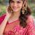 Pink soft silk banarasi jacuard work designer party wear saree with unstitched blouse piece
