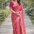 Pink soft silk banarasi jacuard work designer party wear saree with unstitched blouse piece