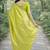 Parrot green soft silk banarasi jacuard work designer party wear saree with unstitched blouse piece