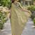 Pista soft silk banarasi jacuard work designer party wear saree with unstitched blouse piece
