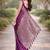 Wine soft silk banarasi jacuard work designer party wear saree with unstitched blouse piece