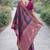 Teal green soft silk banarasi jacuard work designer party wear saree with unstitched blouse piece