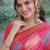 Light pink soft silk banarasi jacuard work designer party wear saree with unstitched blouse piece
