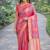 Light pink soft silk banarasi jacuard work designer party wear saree with unstitched blouse piece