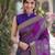Purple soft silk banarasi jacuard work designer party wear saree with unstitched blouse piece