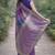 Purple soft silk banarasi jacuard work designer party wear saree with unstitched blouse piece