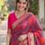 Wine soft silk banarasi jacuard work designer party wear saree with unstitched blouse piece