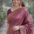 Purple soft silk banarasi jacuard work designer party wear saree with unstitched blouse piece