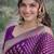 Wine soft silk banarasi jacuard work designer party wear saree with unstitched blouse piece