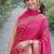 Pink soft silk banarasi jacuard work designer party wear saree with unstitched blouse piece