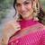 Pink soft silk banarasi jacuard work designer party wear saree with unstitched blouse piece