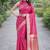 Pink soft silk banarasi jacuard work designer party wear saree with unstitched blouse piece