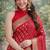 Red soft silk banarasi jacuard work designer party wear saree with unstitched blouse piece