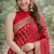 Red soft silk banarasi jacuard work designer party wear saree with unstitched blouse piece