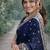 Blue soft silk banarasi jacuard work designer party wear saree with unstitched blouse piece